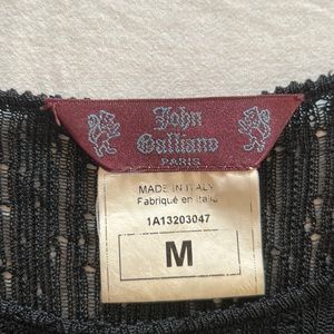 John Galliano / Size M ( run like S ) / Black / 100% silk / made in Italy